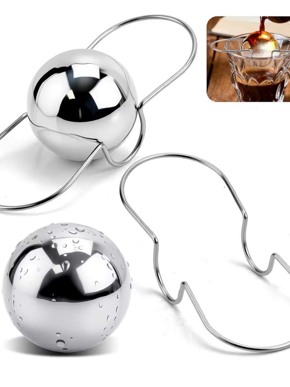 Stainless steel, espresso, cooling balls